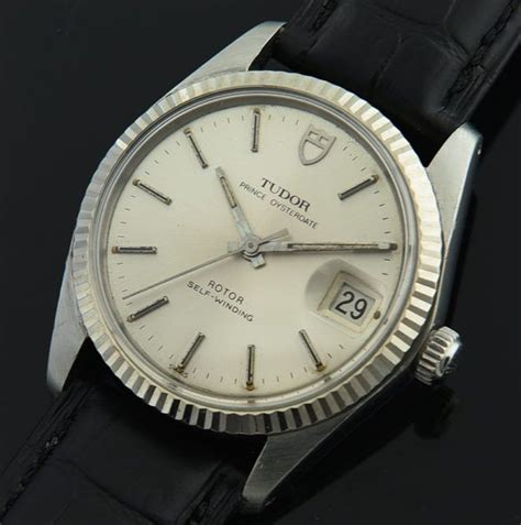 Rolex Tudor Prince OysterDate 34mm White Gold Bezel Watch 